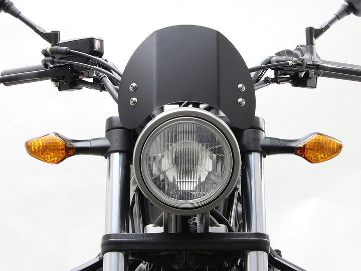 フロントバイザー ブラックアルマイト 黒 レブル250 レブル500 Rebel 風防 スクリーン