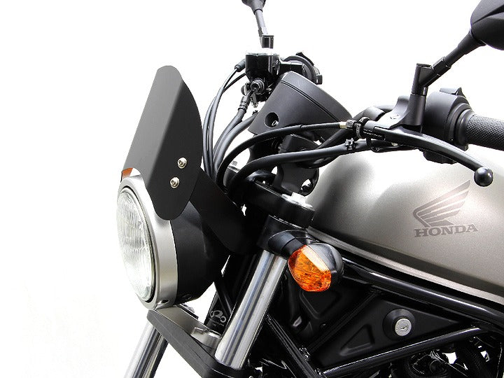 フロントバイザー ブラックアルマイト 黒 レブル250 レブル500 Rebel 風防 スクリーン