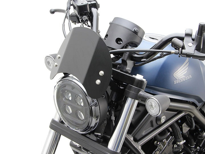 フロントバイザー ブラックアルマイト 黒 レブル250 レブル500 Rebel 風防 スクリーン