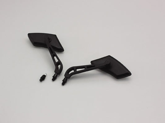 Batwing Mirrors, Black, 63x155mm, 1 Set Left/Right, Lightweight Resin