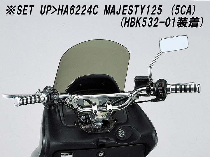 スクエア ミニミラー クロームメッキ 56×113mm 1個 角型 小型 ヤマハ系右用