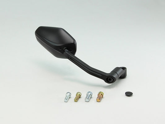 Octagon Mirror Offset Arm Black 75x124mm 1 piece, left/right compatible, lightweight resin, angle adjustable
