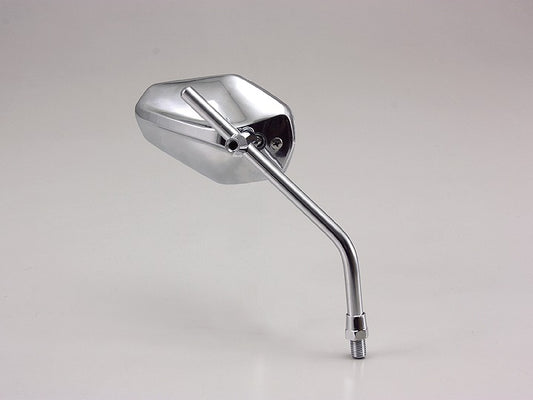 Octagon Mirror Chrome Plated 75x124mm 1 pc Right for Yamaha Lightweight Resin