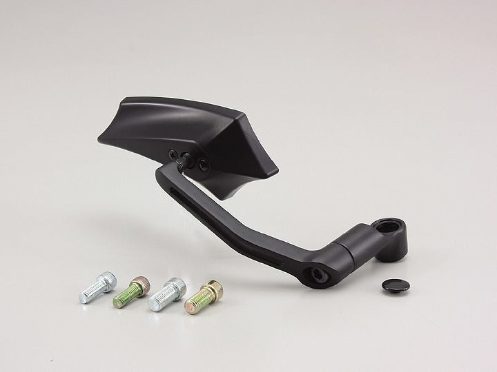 デビルウイングミラー オフセットアーム ブラック 67×153mm 1個 右用 軽量樹脂 角度調整