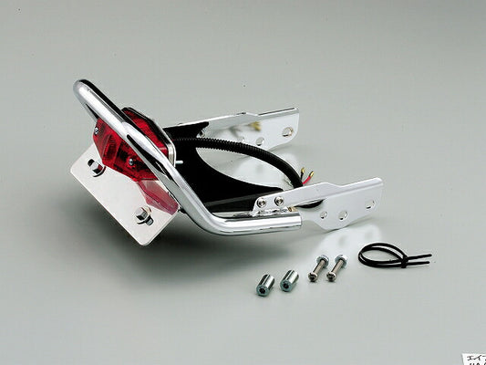 Tandem Grip Kit, Chrome Plated with Lucas Mini Taillight, Ape 100 (-'08/8)