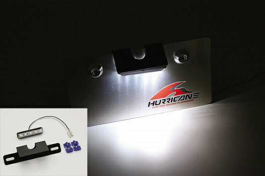 LEDライセンスランプキット 直流12V車用 高輝度白色LED5個 専用ステー付