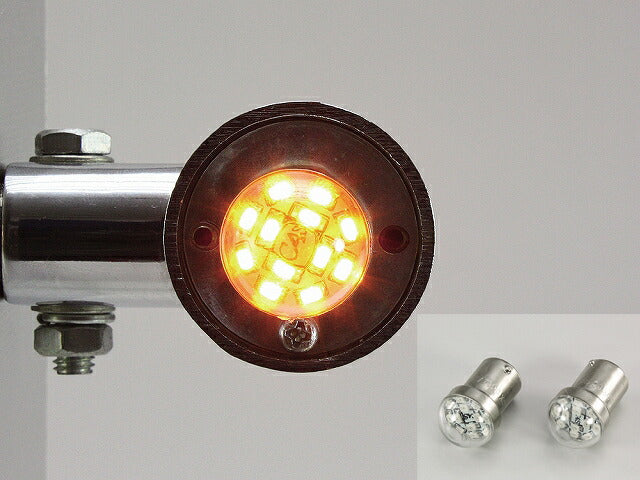 Orange LED Bulb Type Turn Signal Lamp Replacement Bulb Type Turn Signal Lamp 12V 2-pack Orange