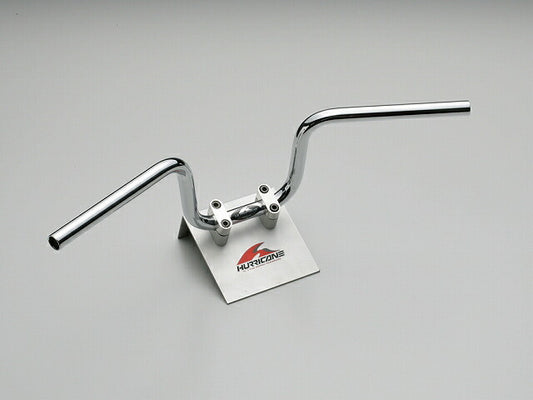 ミニセミアップ ハンドルバー クロームメッキ 外径φ22,2mm 内径φ18mm 全高160mm 全巾650mm