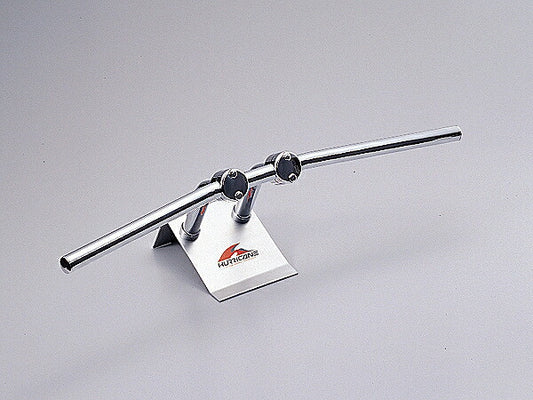 フラット0型 ハンドルバー クロームメッキ 外径φ25.4mm 内径φ21mm 全巾740mm