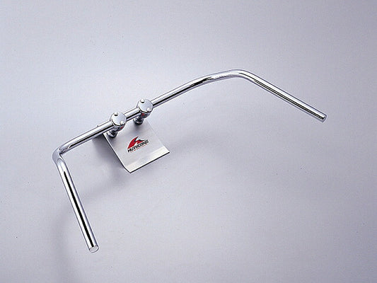 アーミープルバック ハンドルバー クロームメッキ 外径φ25.4mm 内径φ21mm.全高125mm 全巾850mm