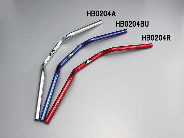 コンチ1型 ハンドルバー レッドアルマイト 外径φ22,2mm 内径φ14mm 全高70mm 全巾670mm