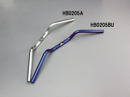 コンチ2型 ハンドルバー シルバーアルマイト 外径φ22,2mm 内径φ14mm 全高75mm 全巾670mm