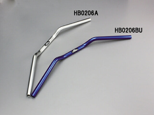 コンチ3型 ハンドルバー シルバーアルマイト 外径φ22,2mm 内径φ14mm 全高55mm 全巾685mm