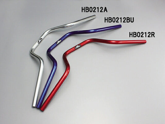 ヨーロピアン4型 ハンドルバー シルバーアルマイト 外径φ22,2mm 内径φ14mm 全高175mm 全巾740mm