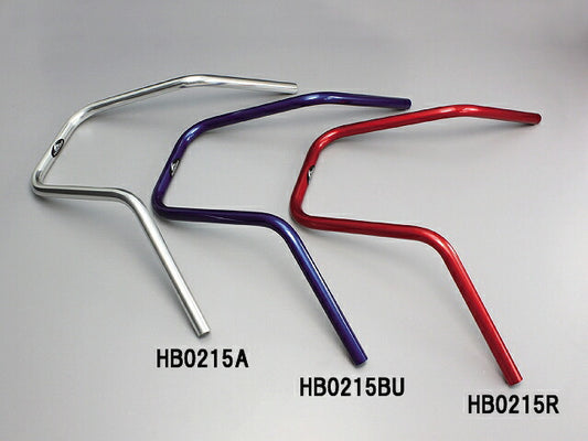 スーパーナロー ハンドルバー シルバーアルマイト 外径φ22,2mm 内径φ14mm 全高240mm 全巾590mm