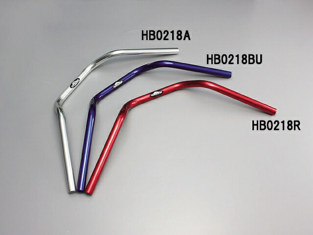 ナロー2型 ハンドルバー ブルーアルマイト 外径φ22,2mm 内径φ14mm 全高105mm 全巾620mm