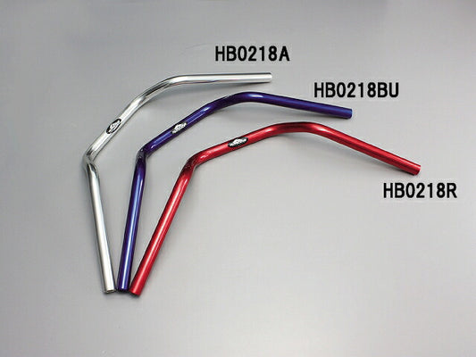 ナロー2型 ハンドルバー ブルーアルマイト 外径φ22,2mm 内径φ14mm 全高105mm 全巾620mm