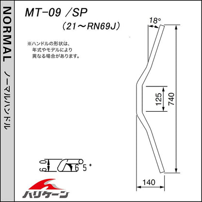 FATスワロー 専用ハンドル ブラック MT-09