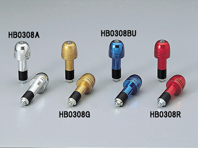 φ30砲弾型アルミサイドキャップ ゴールド 貫通ハンドル内径φ17-18mm適合