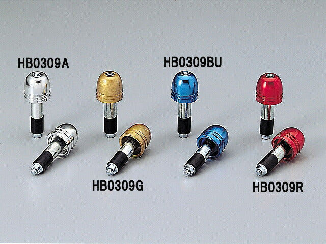 φ30砲弾型アルミサイドキャップ レッドアルマイト 貫通ハンドル内径φ14.5-16mm適合