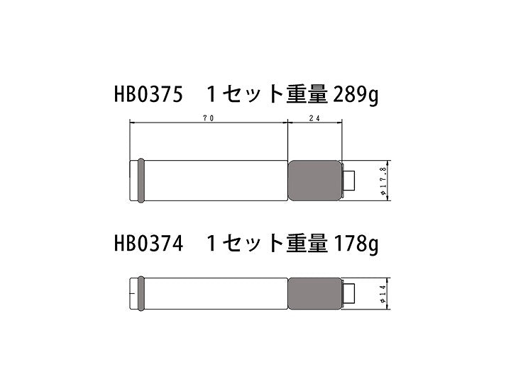 インナーウエイトバランサー ハンドル内収納タイプ 外径φ17.8mm/内径φ18～19mm ハンドル SSC