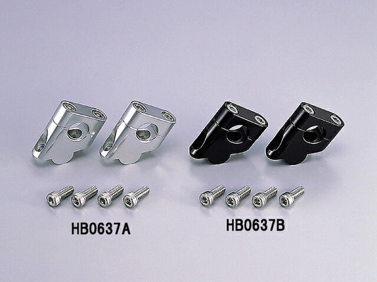 セットバックスペーサー シルバーアルマイト φ7/8インチ用.取付穴ピッチ31,5-35mm適合