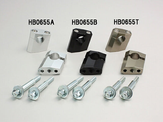 ヘキサゴン型セットバックホルダー ブラックアルマイト CB1300SF(-'02).CB1000SF(φ7/8インチハンドルに変更)