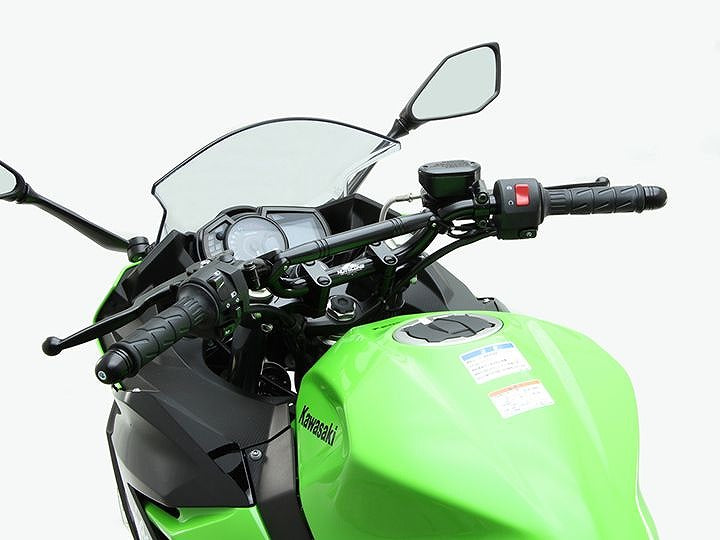 ハンドルブレース 極太 ALL ブラック SSサイズ フォルツァ モンキー125 マジェスティ スカイウェブ φ22.2 ハンドル用