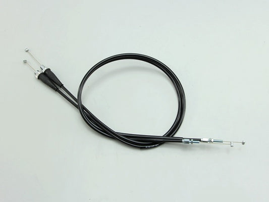 Throttle Cables (W-type, 2-piece set, black). Compatible genuine part numbers: Pull 17910-438-850 / Return 17920-438-850. For CB750F (FB.FC.F2C). *Can be used as 30mm longer cables for FZ.FA models.