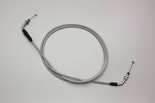 スロットルケーブル ステンメッシュ ズーマー(AF58). キャブ比200mmロング FI比170mmロング