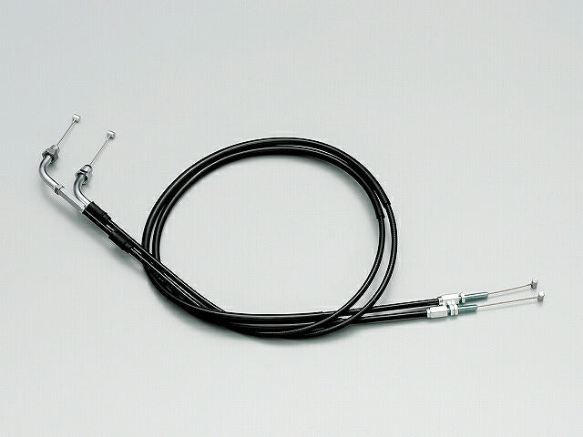 スロットルケーブル W ブラック シャドウ400('04-'08 ステップボード車).シャドウスラッシャー400/750 350mmロング