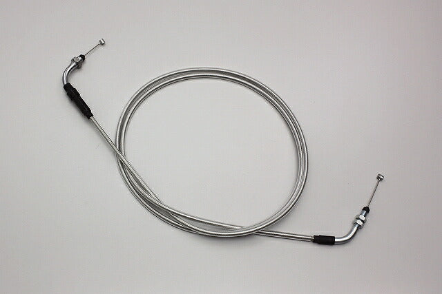 スロットルケーブル ステンメッシュ ズーマー(AF58) キャブ比60mmロング FI比30mmロング