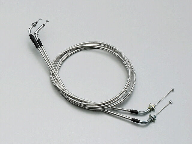 スロットルケーブル W ステンメッシュ フュージョン/タイプX/XX/SE 100mmロング