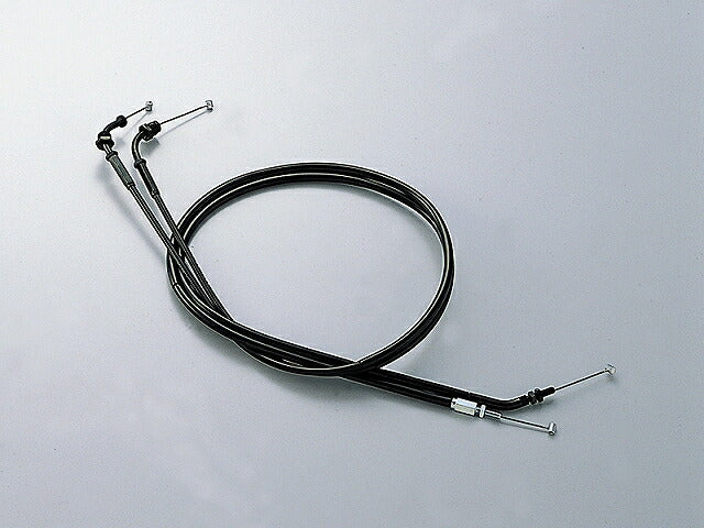 スロットルケーブル W ブラック SR400('10 FI).SR400('01-'08 ディスクブレーキ車) 100mmロング