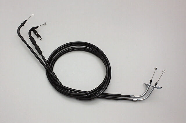 スロットルケーブル W ブラック マジェスティ250('07-'10) 100mmロング