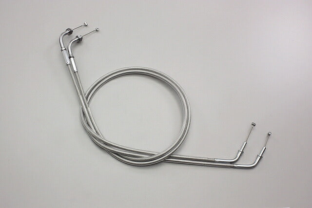 スロットルケーブル W ステンメッシュ エストレヤ('07-'11 FI車) 150mmロング