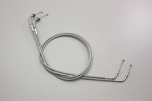 スロットルケーブル W ステンメッシュ エストレヤ('07-'11 FI車) 150mmロング