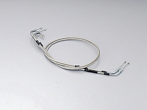 スロットルケーブル W ステンメッシュ バルカン400/800/クラシック 200mmロング