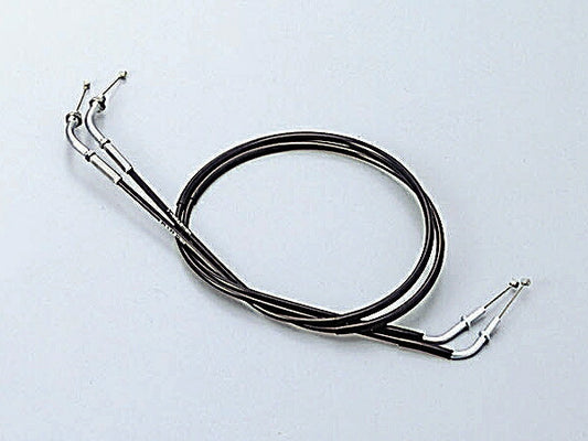 スロットルケーブル W ブラック エストレヤ/RS/カスタム/RSカスタム.(-'06 キャブ車) 100mmロング