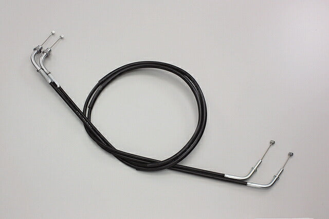 スロットルケーブル W ブラック エストレヤ('07-'11 FI車) 300mmロング