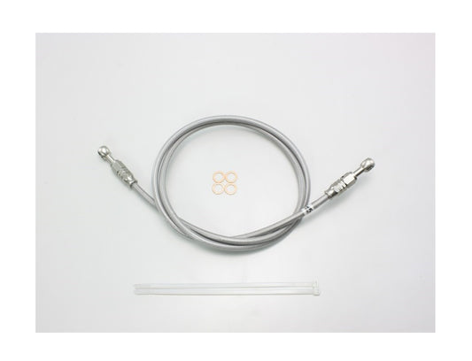 SURE SYSTEM LINE Brake Hose, Full Stainless Steel, L-Type, 125cm Length