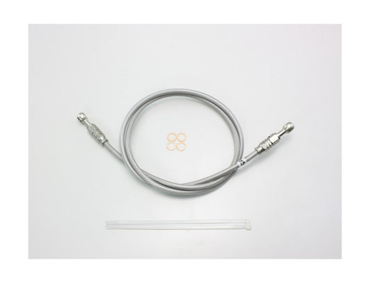 SURE SYSTEM LINE Brake Hose, Full Stainless Steel, L-Type, Length 130cm