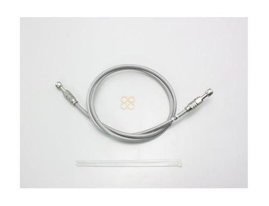 SURE SYSTEM LINE Brake Hose, Full Stainless Steel, L-Type, Length 150cm