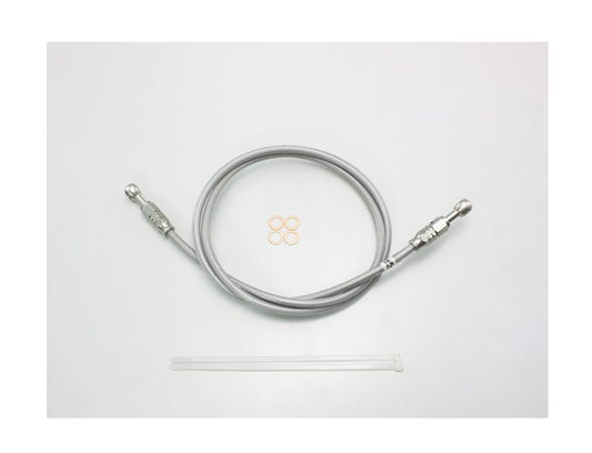 SURE SYSTEM LINE Brake Hose, Full Stainless Steel, L-Type, Length 155cm