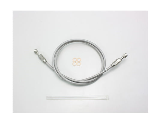 SURE SYSTEM LINE Brake Hose, Full Stainless Steel, L-Type, Length 185cm