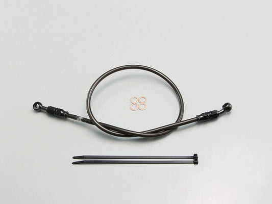 SURE SYSTEM LINE Brake Hose, Mesh, M-Type, Black, 55cm Length, Full Stainless Steel