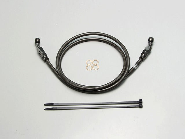 SURE SYSTEM LINE Brake Hose Mesh P Type Black Length 145cm Full Stainless Steel