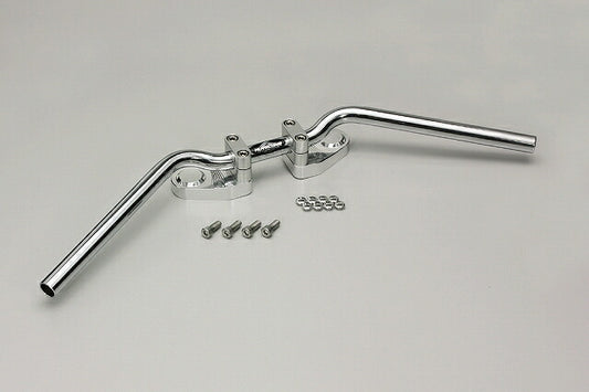 Handlebar Set Chrome-plated/Silver, No Top Bridge Replacement Required, Ninja 250R