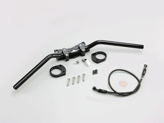 バーハンドルセット ブラケット式 オールブラック ZX-14R(12-15)ABS無し用 ZZR1400 ABS無し用 取付簡単バーハンドルブラケット式