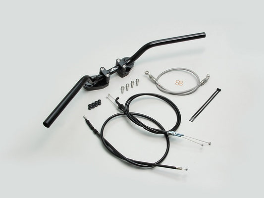 ヨーロピアン1型 バーハンドルセット ブラック Ninja ニンジャ250R(～'12)